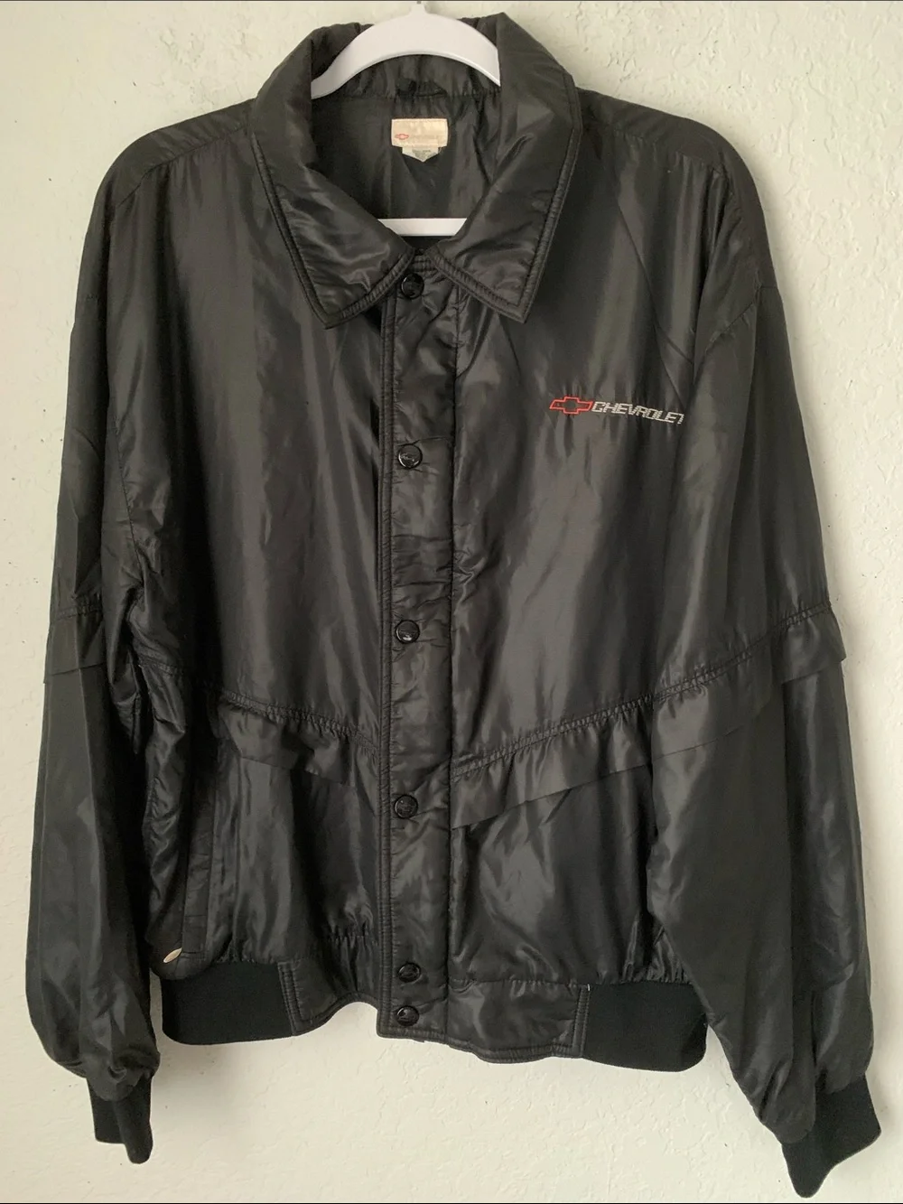 Chevrolet Men's Black Logo Windbreaker Jacket Size XL